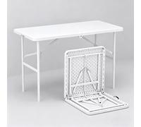 WBBML Catering Table Mesa Camilla Rectangular Ajuste de Altura en Cuatro Posiciones Mesa Plastico Jardin Barbacoas Ferias Comerciales(B)