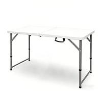 WBBML Mesa Camilla Cómodo Rectangular Table with Folding Legs Fiable Mesa Plegable Pequeña Terrazas Salas(White)