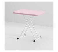 WBBML Mesa Camilla Rectangular Regulable en Altura Mesa Jardin Exterior Folding Plastic Buffet Table Ferias Banquetes(Pink)