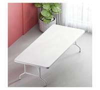 WBBML Mesa Comedor Rectángulo Mesa Plegable Jardín Blanco Portable Table Indoor Fiestas Banquetes(240cm/94.49in)