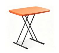 WBBML Mesa Jardin Exterior Mesa Plegable Comedor Regulable en Altura Folding Catering Table Comedores Salones de Banquetes(Orange)
