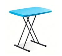 WBBML Mesa Jardin Exterior Mesa Plegable Comedor Regulable en Altura Folding Catering Table Comedores Salones de Banquetes(Light Blue)