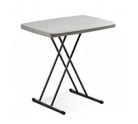 WBBML Mesa Jardin Exterior Mesa Plegable Comedor Regulable en Altura Folding Catering Table Comedores Salones de Banquetes(Gray)