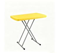 WBBML Mesa Plegable Comedor Ajuste Altura en Varios Niveles Mesa Camilla Rectangular Portable Garden Catering Table Sala de Juegos Dormitorio(Yellow)