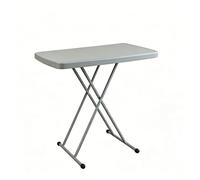 WBBML Mesa Plegable Comedor Ajuste Altura en Varios Niveles Mesa Camilla Rectangular Portable Garden Catering Table Sala de Juegos Dormitorio(Gray)