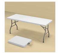 WBBML Mesa Plegable Comedor Camping Table Resistente Mesa Camilla Rectangular Fiestas Bares(White,240cm/94.49in)