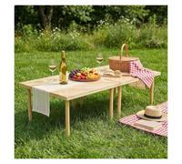 WBBML Mesa Plegable para Interior Y Exterior Mesa Baja Plegable de Madera