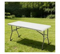 WBBML Mesa Terraza Fácil de Trasladar Mesa Exterior Plegable Folding Plastic Buffet Table Sala de Reuniones Temporal(240cm/94.49in)