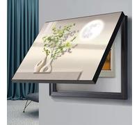 WBBML Pintura Pared Caja de Contador Oculta Pintura de Cajas De Distribución Eléctrica Fácil Instalación Tapar Cuadro de Luz Decora Puerta de Entrada(E,45x55cm)