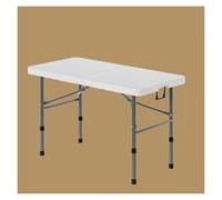 WBBML Plastic Buffet Table Blanco Mesa de Trabajo Plegable Rectangular Portable Folding Catering Table Jardines Balcones Patios(240cm/94.49in)
