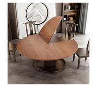 WBBML Replacement Table Surface Construcción Robusta Extensión de Mesa Plegable 4-Folding Round Table Top Reuniones Familiares Cocina(Walnut,120cm/47in)