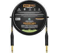 WBC-PRO-GUITAR, 1 metro, 20 AWG, tapa baja (18 pF/pie), grado profesional, a base de grafito, cable de guitarra de doble blindaje, bajo, instrumento con conectores TS dorados Neutrik NP2X-B de ¼