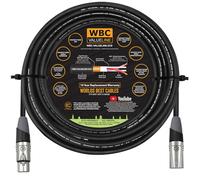 WBC-VALUELINE-2CS (22 AWG) - Micrófono flexible equilibrado y blindado de baja capacitancia de 40 pies, altavoces activos y cables de interconexión con conectores XLR Eminence Gold