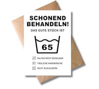 WBdesignz Divertida tarjeta de cumpleaños con sobre, tarjeta de regalo para 65 cumpleaños, tarjeta de regalo para 65 cumpleaños (DIN A6)