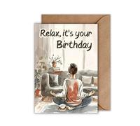 WBdesignz Tarjetas de felicitación con sobre - Tarjetas de yoga, Namaste (Relax)