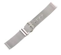WBDWWTD 12mm 14mm 16mm 18mm 20mm 22mm 24mm Silver Mesh Watch Strap Stainless Steel Wristband