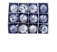 WBDWWTD 12pcs 55mm Shatterproof Christmas Balls Christmas Tree Decor Bauble Xmas Party Hanging Ornament for Xmas Tree (Color : Pink) (Gold Metallic) (Pink，Silver)