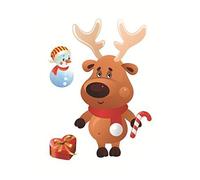 WBDWWTD 12Pcs Christmas Beard Decoration Mixing Santa Beard Clip Bells Clip Ornament Party Wearing Christmas Hairpins-B Elk Sticker,as Shown