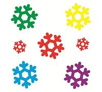 WBDWWTD 12Pcs Christmas Beard Decoration Mixing Santa Beard Clip Bells Clip Ornament Party Wearing Christmas Hairpins-B Snowflake Sticker,as Shown