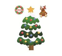 WBDWWTD 12Pcs Christmas Beard Decoration Mixing Santa Beard Clip Bells Clip Ornament Party Wearing Christmas Hairpins-B Tree Sticker,as Shown