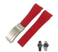 WBDWWTD 18mm 19mm 20mm 22mm Curved End Silicone Rubber Watchband for Role Strap GMT 21mm Watch Band Men Tools
