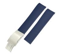 WBDWWTD 19mm 20mm 21mm Rubber Silicone Watch Strap Black Blue Watchband，For Master Conquest HydroConquest L3 Series Watch Replacement Strap