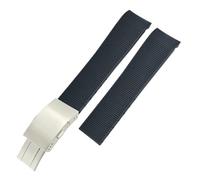 WBDWWTD 19mm 20mm 21mm Rubber Silicone Watch Strap Black Blue Watchband，For Master Conquest HydroConquest L3 Series Watch Replacement Strap