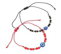 WBDWWTD 1pair Evil Eye Adjustable Bracelets Couples Fashionable String Jewelry for Friendship Love Unique Anniversaries Birthdays and Special Occasions