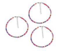 WBDWWTD 2 Pcs Adjustable Jewelry Foot Anklet Chain Round Beads s Bracelets Bead Bracelet for Men Ankle Pendant Elasticity Polymer Clay Man Africa