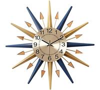 WBDWWTD 24 Inch Star-Shaped Decorative Wall Clock, Mid-Century Art Silent Metal Wall Clock, for Living Room Bedroom Kitchen Office