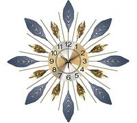 WBDWWTD 26 Inch Light Luxury Flower-Shaped Battery Operated Metal Wall Clock, Art Decorative Silent Quartz Clock, for Living Room Bedroom