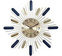 WBDWWTD 28 Inch Art Metal Wall Clock, Mid-Century Style Silent Wall Clock, for Living Room Study Bedroom Decoration