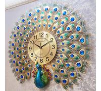 WBDWWTD 28In Large Wall Clocks for Living Room Decor Metal Crystal Wall Clocks Battery Operated 3D Silent Art Clocks for Bedroom