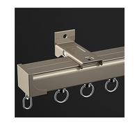 WBDWWTD 2mm Thick Wall Mount Curtains Rail Track Room Divider Curtain Rod, Metal Straight Heavy Duty Sliding Curtain Track System with Com