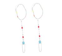 WBDWWTD 2pcs Anklets Beaded Anklet Bracelets for Women Summer Beach Ankle Foot Chain