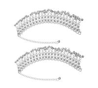 WBDWWTD 2pcs Bohemian Bell Anklet Bracelet Adjustable Vintage Foot Chain with Tassel for Women Summer Barefoot Sandals Beach Dance Casual Multi Layer Jewelry