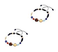 WBDWWTD 2pcs Bracelets Bead Bangle Space Jewlery Beads Friendship Kits Solar System Bracelet