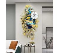 WBDWWTD 47inch Wall Clocks, Wrought Iron and Metal Dial Wall Clock Digital Luxury 3D Crystal Wall Clock for Living Room, Bedroom