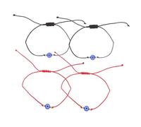 WBDWWTD 4pcs Adjustable Evil Eye Bracelet Women Woven Rope Charms Vintage Style Fashion Jewelry for Daily Wear and