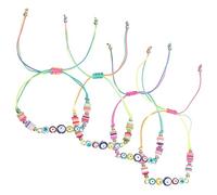 WBDWWTD 4pcs Braided Evil Eye Bracelets Women Adjustable Woven Friendship Handbands Girls Jewelry Protection for Birthdays Anniversaries and Special Occasions