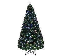 WBDWWTD 5Ft 6Ft Fiber Optic Christmas Tree Green Christmas Tree Top Star and Metal Stand Indoor Christmas Decoration (1.8M + 230 Tips) The New