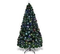 WBDWWTD 5Ft 6Ft Fiber Optic Christmas Tree Green Christmas Tree Top Star and Metal Stand Indoor Christmas Decoration (1.5M + 180 Tips) Commemoration Day
