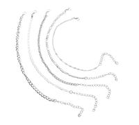 WBDWWTD 5pcs Beach Bracelet Chain Anklet for Women Metal Jewelry