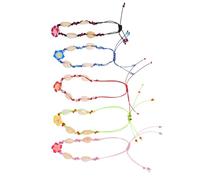 WBDWWTD 5pcs Bohemian Summer Jewelry Ocean Sea Charms Handmade Beads Tropical Style Vacation Bracelet Accessories for Women Beach Jewellery Hawaii Theme