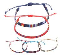 WBDWWTD 5pcs Braided Friendship String Bracelets for Women Adjustable Woven Wrist Chains