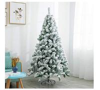 WBDWWTD 8Ft Snow Effect Artificial Christmas Tree PVC Hinged Christmas Tree with Sturdy Metal Stand Easy Assembly For Christmas Decorations -240Cm (8Ft) Commemoration Day