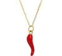 WBDWWTD Accesorios Collar De Cuerno Italiano Colorido De Plata De Ley 925 para Mujeres Y Hombres, Collar Cornicello - Encanto De Cuerno Italiano, Collar De Pimienta De Chile, Collar De Pimienta