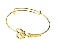 WBDWWTD Adjustable Charm Women Opening Bracelet Gold Scissor Style Fashion Accessory for Lady Girls