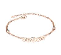 WBDWWTD Ankle Bracelet for Women Stainless Steel Roman Number Cubic Zirconia Double Layer Foot Chain Jewelry 20+4cm