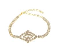 WBDWWTD Ankle Bracelet Women Silver/Gold, Cubic Zirconia Tennis Chain with Rhombus Womens Anklets Jewelry 22+10cm